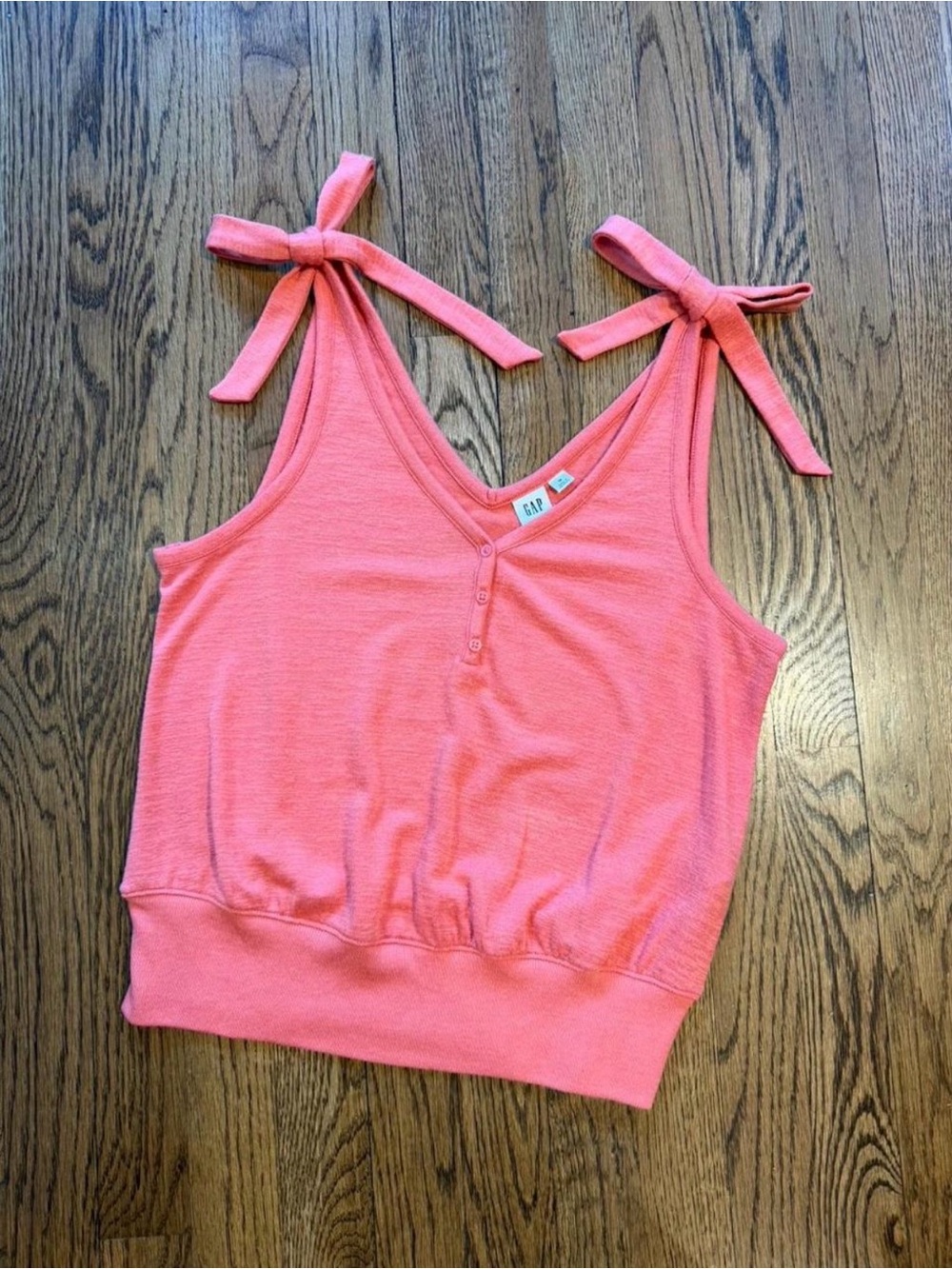 GAP Coral Pink Tie-Strap Tank